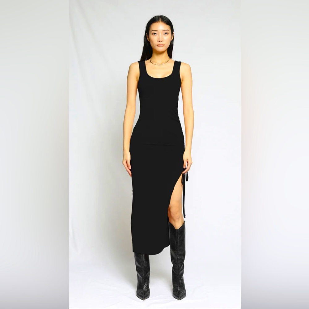 The Range Alloy Rib Cinched MIDI Dress